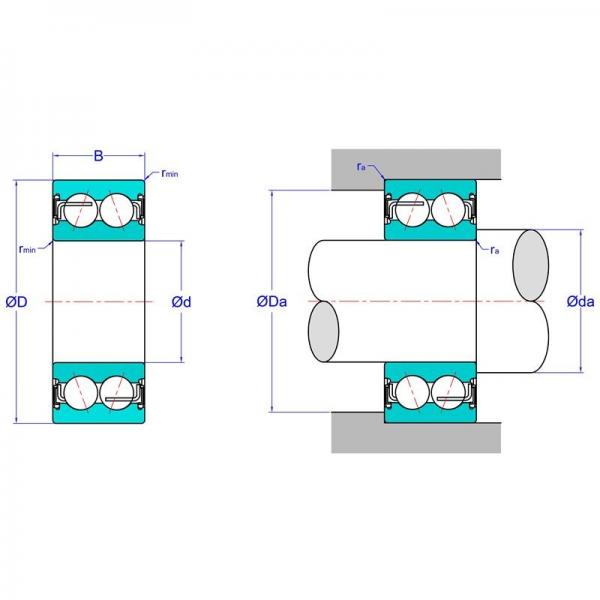 Double Row Angular Contact Ball Bearing 5208-2NSC3 #1 image